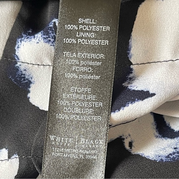 White House Black Market Women’s Floral Pleated Maxi Dress Size 4 Black White - Picture 11 of 11